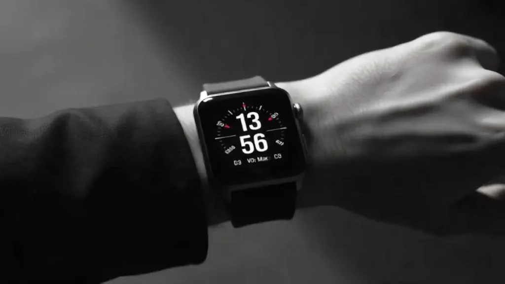 Fitness tracker showing heart rate and GPS data
