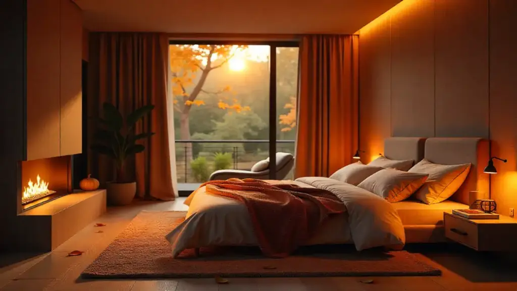 Smart home bedroom optimized for sleep and productivity
