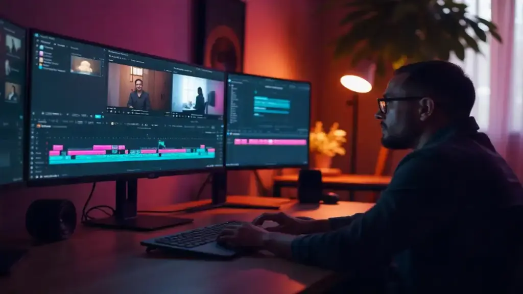 Best Laptops for Creatives: Video Editing, Graphic Design & More Text: Creative professional laptop workspace