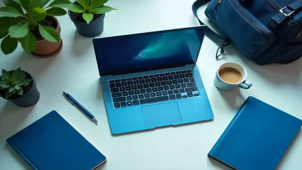 Best laptops for students 2025 flat lay setup