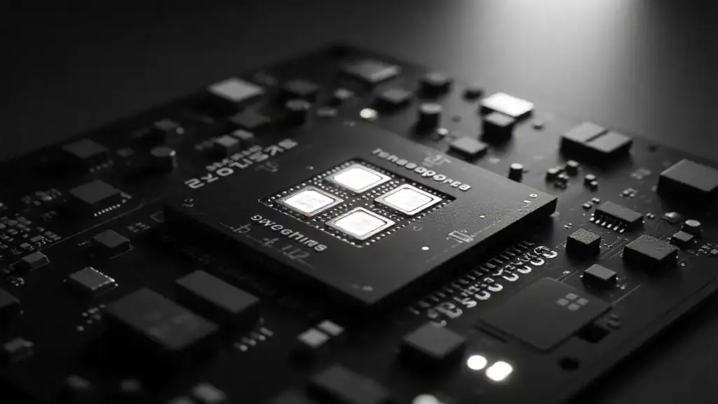 Modern smartphone processors comparison illustration