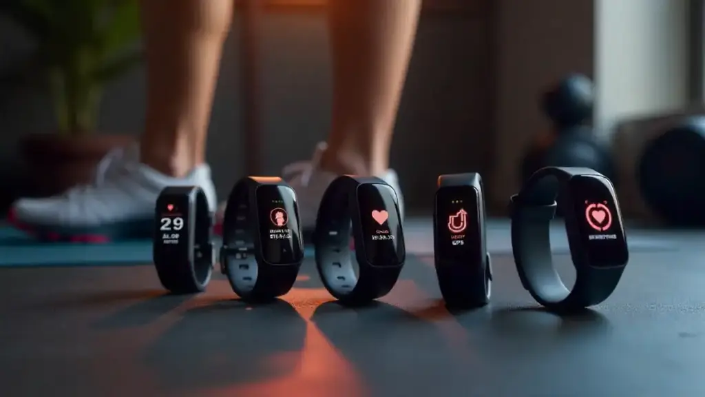 Stop Overpaying: I Tested 8 Fitness Trackers Under $100 and Found 4 That Crush Premium Brands Various budget fitness trackers displaying heart rate, GPS, and notifications, shown in an active lifestyle setting.