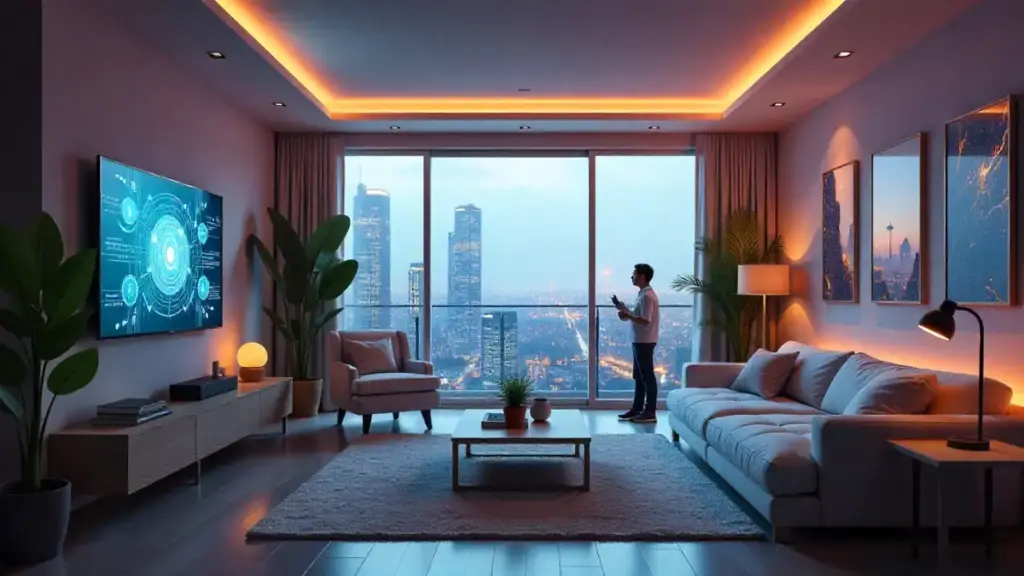 Top Tech Discussions 2025: Real User Insights on AI Gadgets, Smart Homes, and Buying Trends Modern 2025 smart home with AI devices, wearable tech, and eco-friendly gadgets.