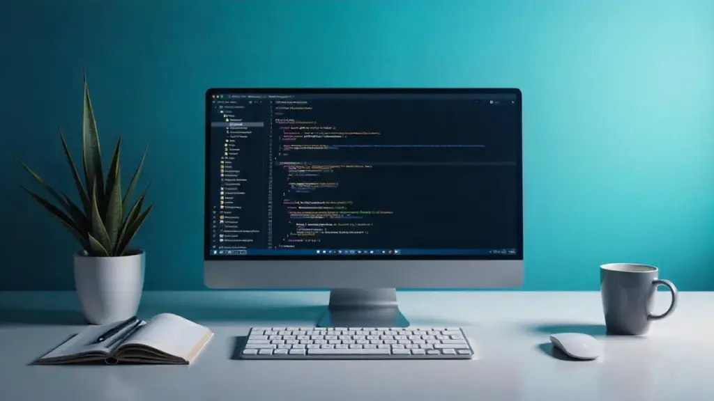 The Modern Minimalist’s Arsenal: Why Lightweight Text Editors Are Making a Comeback Minimalist workspace with MacBook showing lightweight text editor