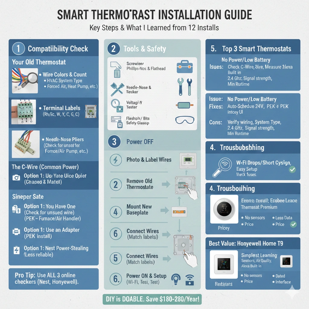 Smart thermostat C-wire and HVAC control board