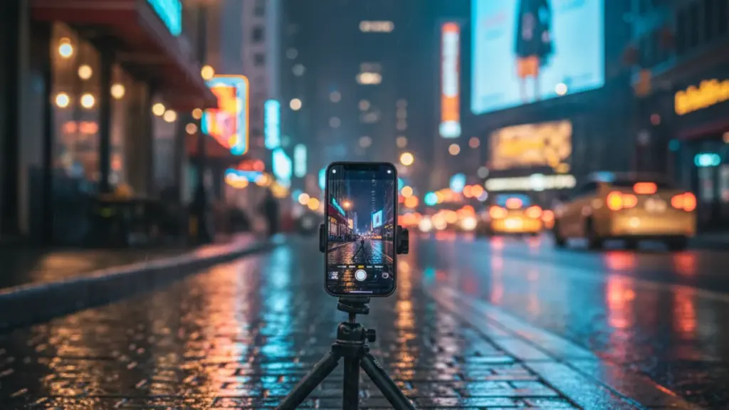 Smartphone camera testing in real-world night conditions