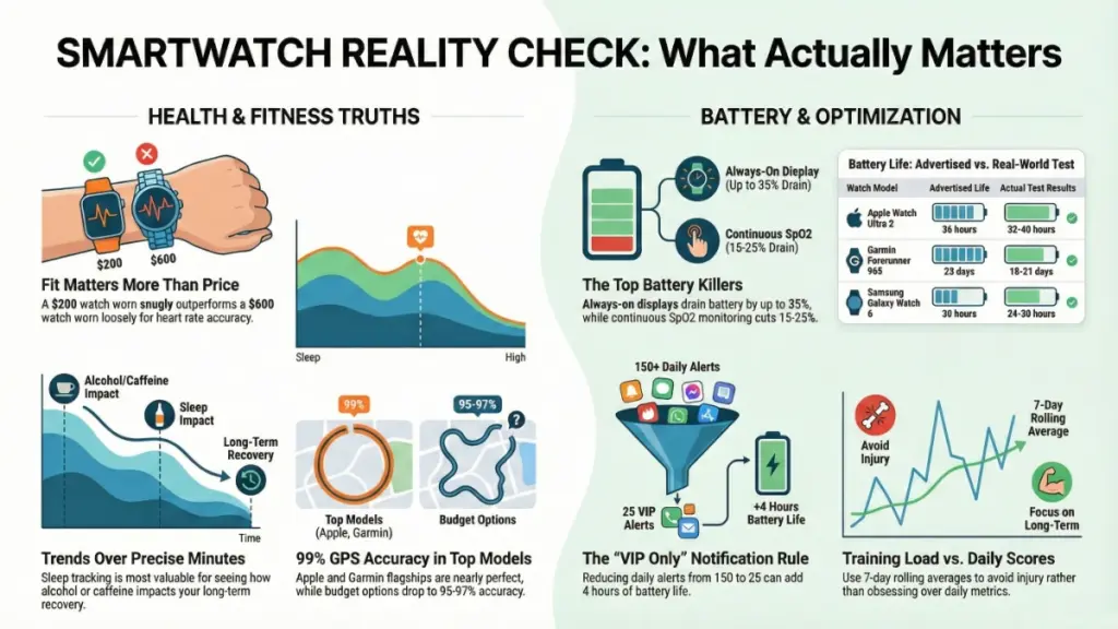 smartwatch health and fitness tracking features