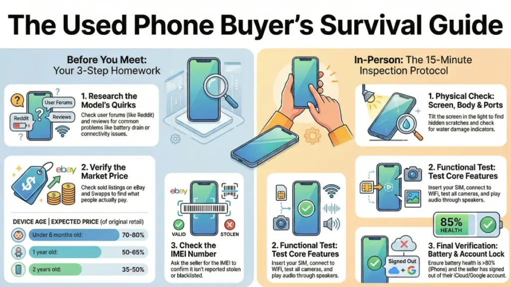 Buying a used smartphone to save money safely