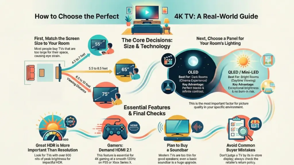 OLED vs QLED 4K TV comparison for home viewing