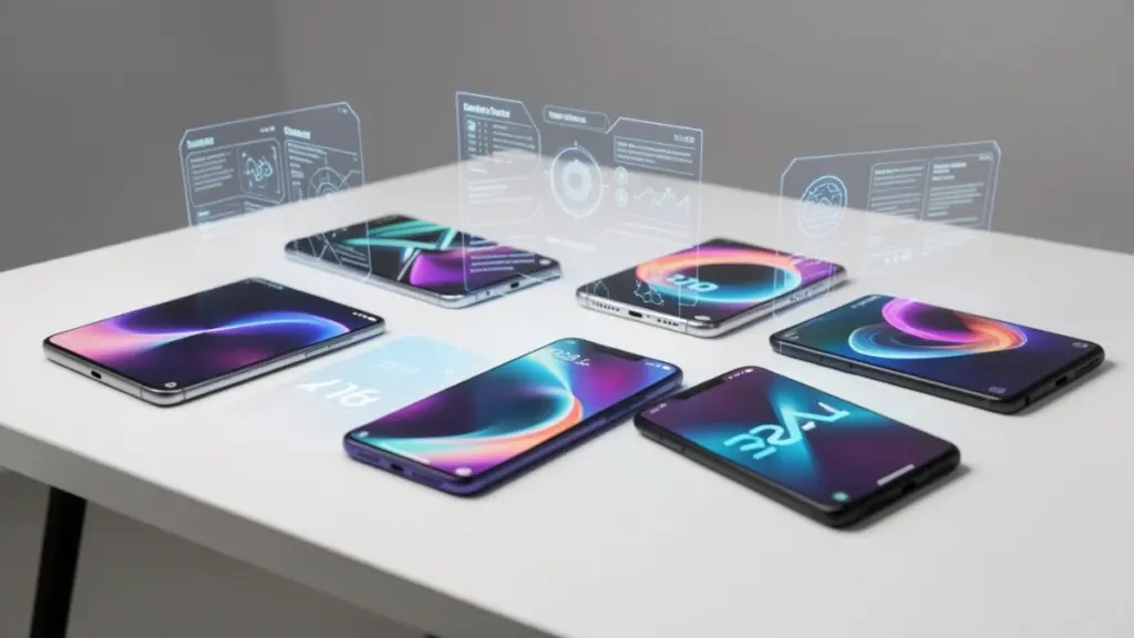 2026 flagship smartphones comparison on table