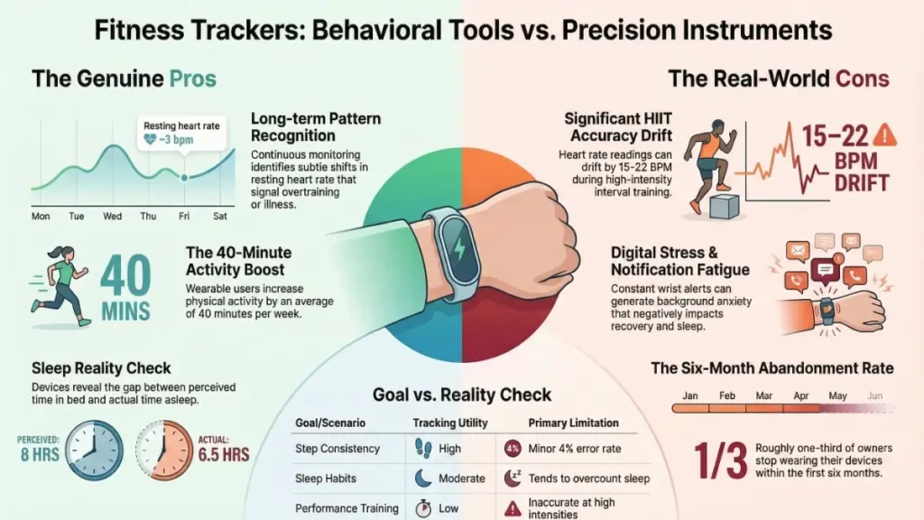 Comparison of modern fitness trackers and wearable health devices
