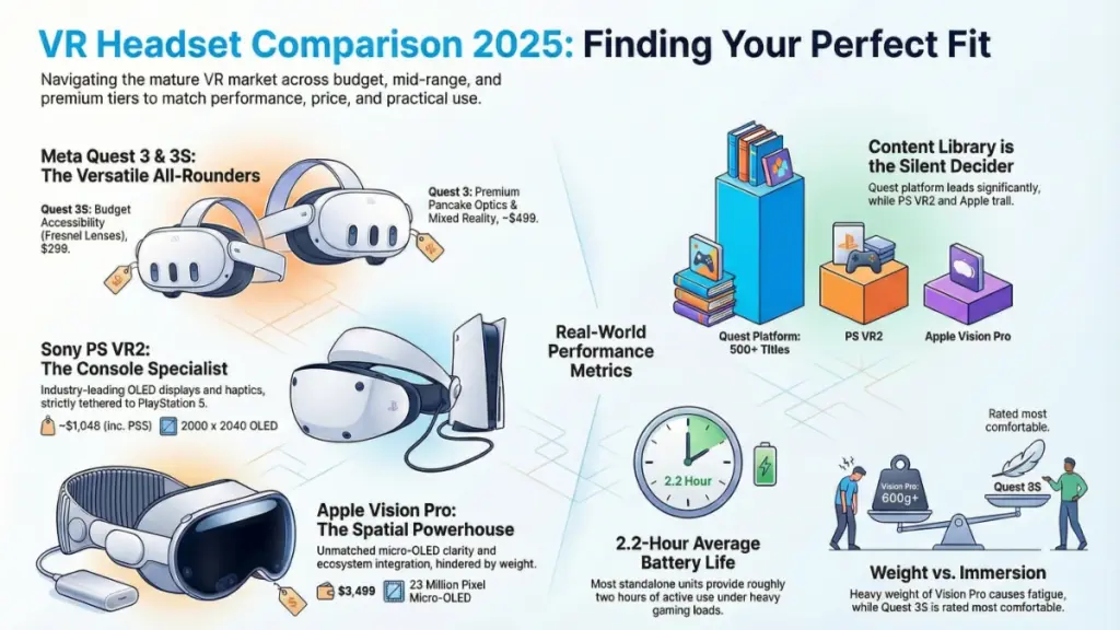 Apple Vision Pro and PS VR2 headset comparison